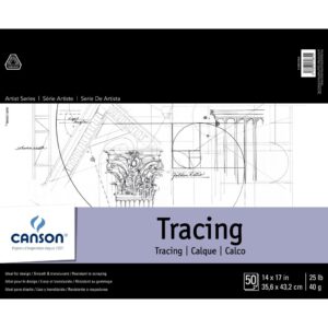 Canson Artist Series Tracing Pads - Natural White 14 x 17 in 40gsm (25lb)
