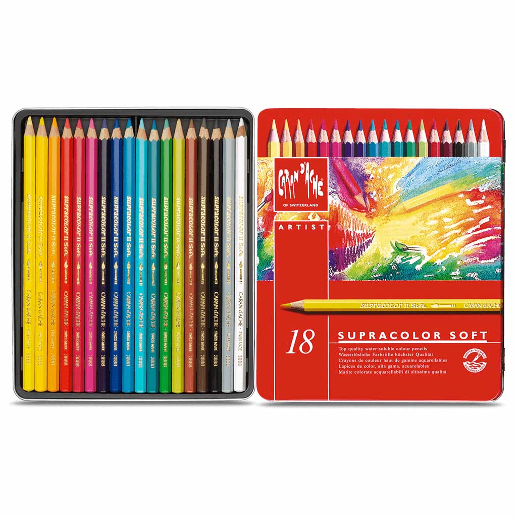 Caran dAche Caran Dache Supracolor Soft Aquarelle Sketching Water Colour Pencils Set Of 30 5055747167290 