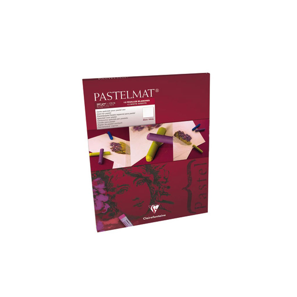 Clairefontaine Pastelmat - Pastel Card Pad - 360g White (Ref 3) - 24 x 30cm