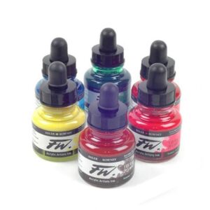 FW Acrylic Ink Primary Set 6 x 30 ml (1 OZ)