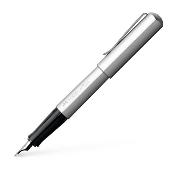Faber Castell Hexo Fountain Pens - Silver Barrel Medium