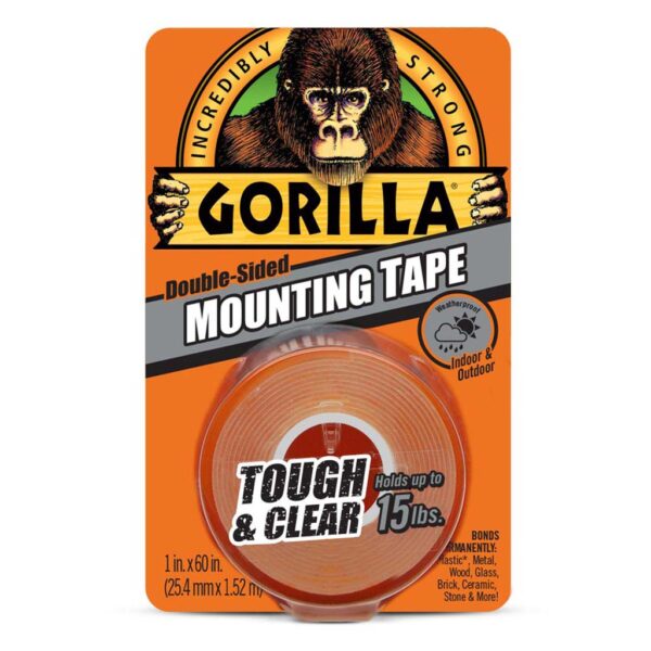 Gorilla Mounting Tape Clear 1x60