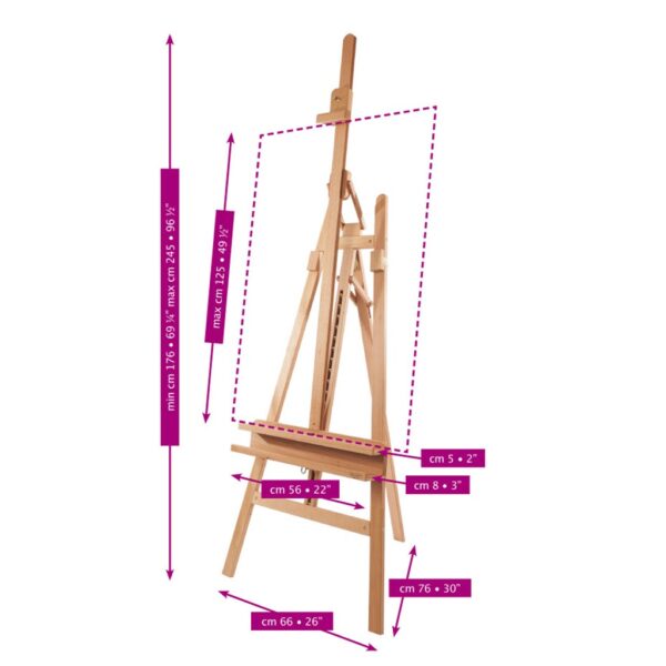 Mabef Lyre Easel M-11 Detail