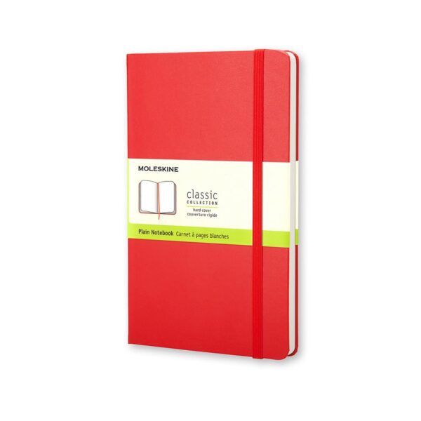Moleskine Classic Notebook Hardcover Large Plain Red 5X8.25 In