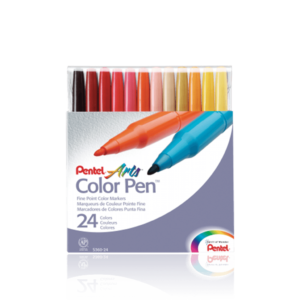 Pentel Color Pen Sets - Fiber Tip Pen Set of 24