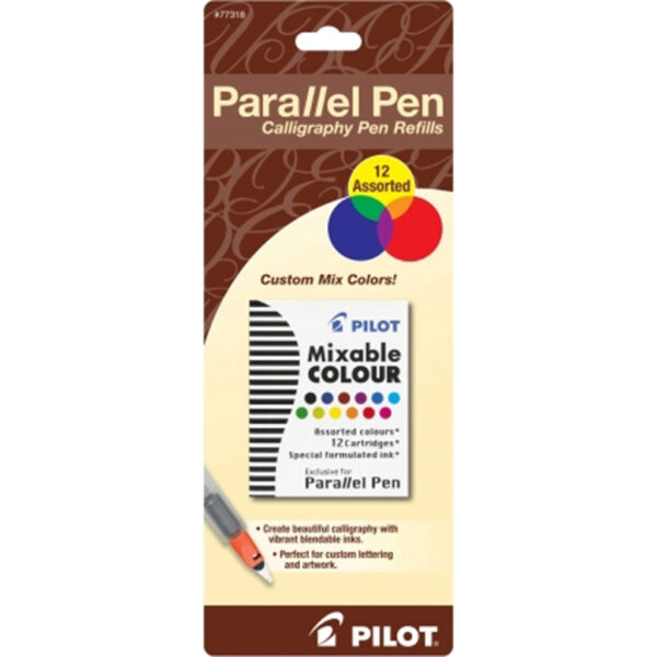Pilot Parallel Calligraphy Pen Refills - Assorted Refill Pack of 12