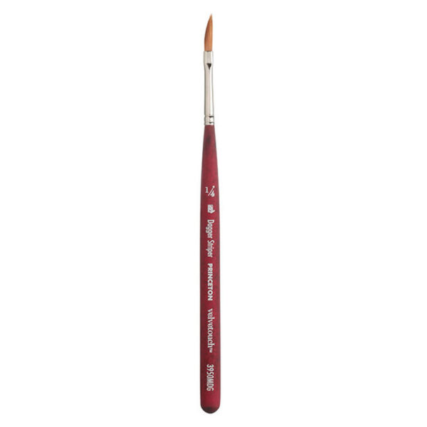 Princeton Velvetouch 3950 Series Brushes - Dagger Size 1/4 in