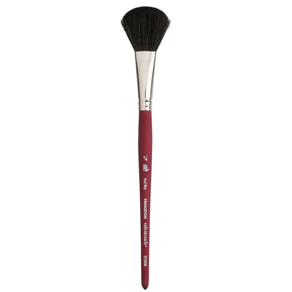  Princeton Velvetouch, Series 3950, Paint Brush for Acrylic, Oil  and Watercolor, Stroke, 1/4 Inch