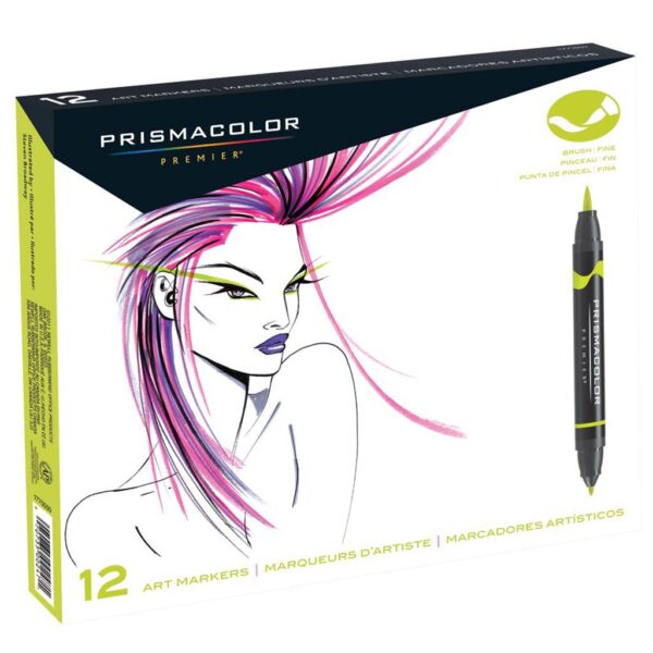 Prismacolor Premier Double-Ended Brush Marker Sets - Primary Set of 12