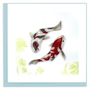 Quilled Two Koi Fish Card