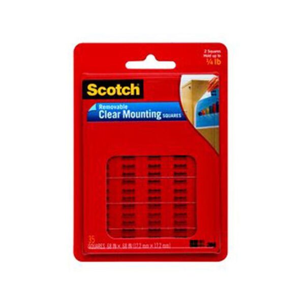 Scotch 108 Mounting Squares Removable 1 in W X 1 in L