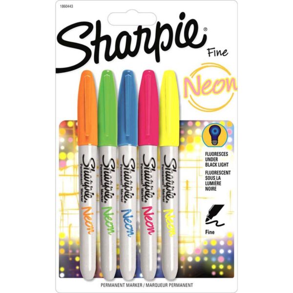 Sharpie Marker Sets - Neon Fine Set of 5