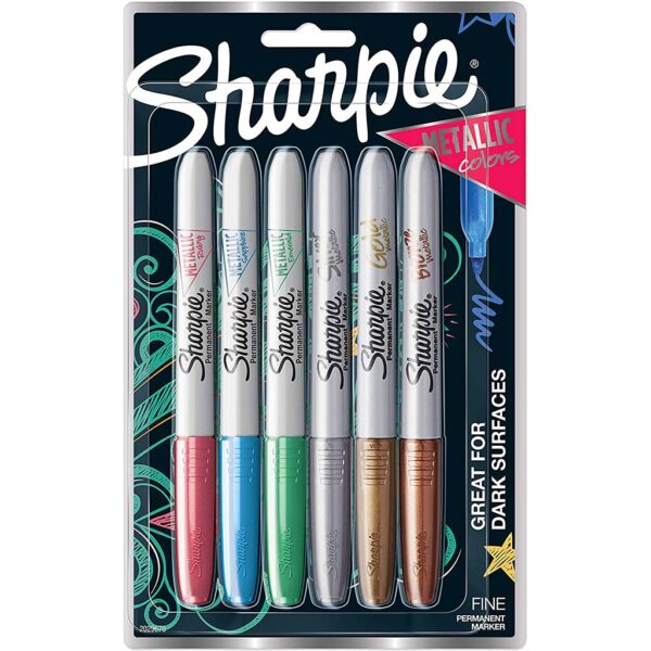 Sharpie Marker Sets - Metallic Fine Set of 6