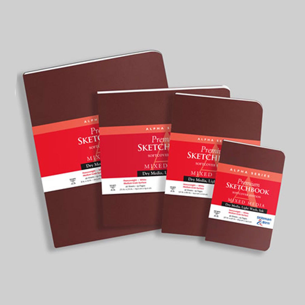 Stillman & Birn Alpha Series Hardbound Sketchbook, 5.5 x 8.5, 150 GSM  (Heavyweight), White Paper, Medium Grain Surface