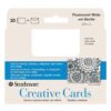 Strathmore Announcement Cards - Fluorescent White/Deckle Pack of 10 3.5 x 5 in