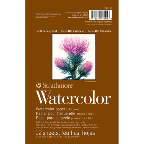 Strathmore 400 Series Watercolor Pads - 5.5 x 8.5 in Cold Press 300gsm (140lb)