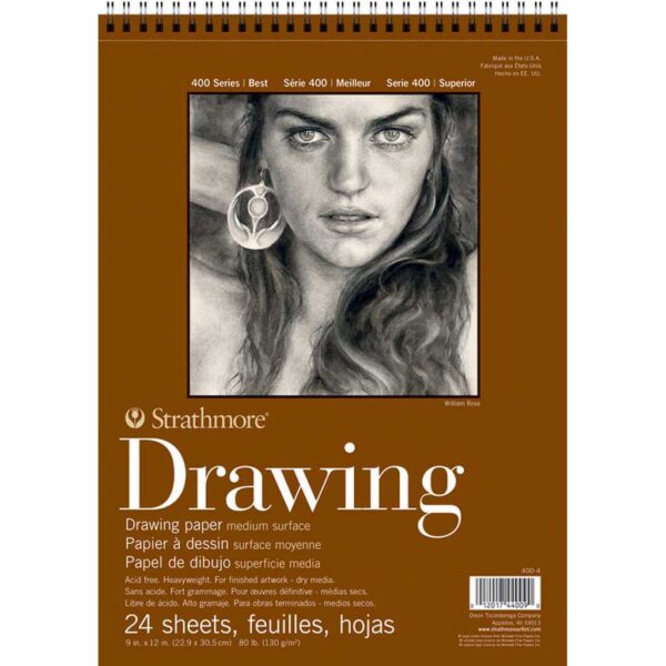 Strathmore 400 Series Drawing Paper - 9 x 12 in Medium Surface 130gsm (80lb)