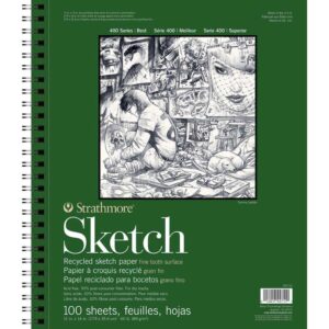 Strathmore 400 Series Recycled Sketch Pads - 11 x 14 in Fine Surface 89gsm (60lb)