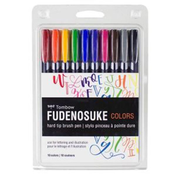 Tombow Fudenosuke Marker Brush Pen 10 Pack