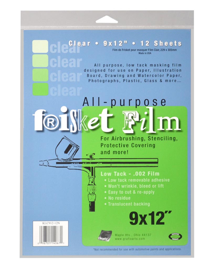 Grafix Frisket Film Pack - 100 Sheets, 9'' x 12'', Matte, Extra Tack