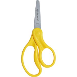 Wescott Hard Handle Kids Scissors Pointed Yellow