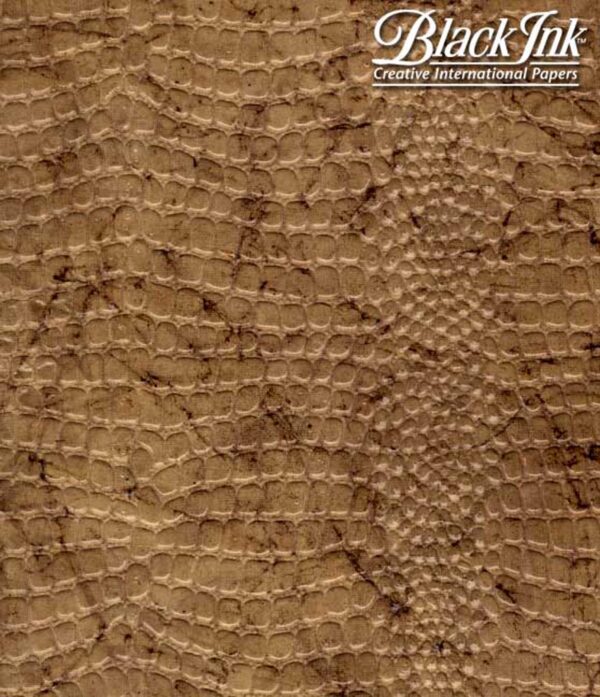 Black Ink Indian Embossed Papers Reptile ‚ Desert Gold 22 X 30 In