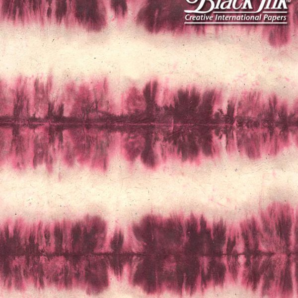 Black Ink Nepalese Blotto Prints - Plum 20 X 30 In