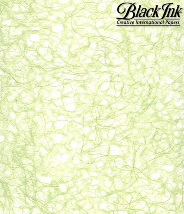 Black Ink Japanese Ogura Lace - Spring Green 21 X 31 In