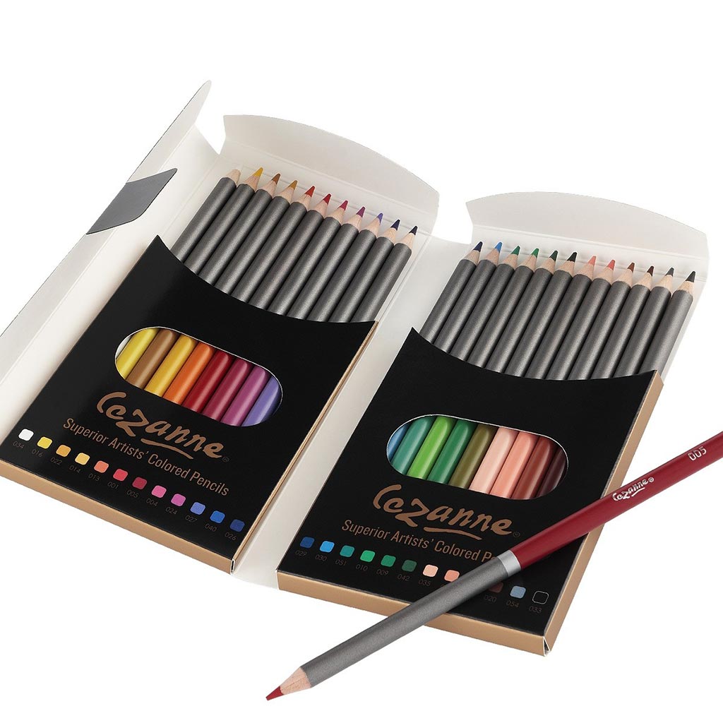 Cezanne 24 Color Pencil Set + Soho 9x12 Drawing Pad Special Set