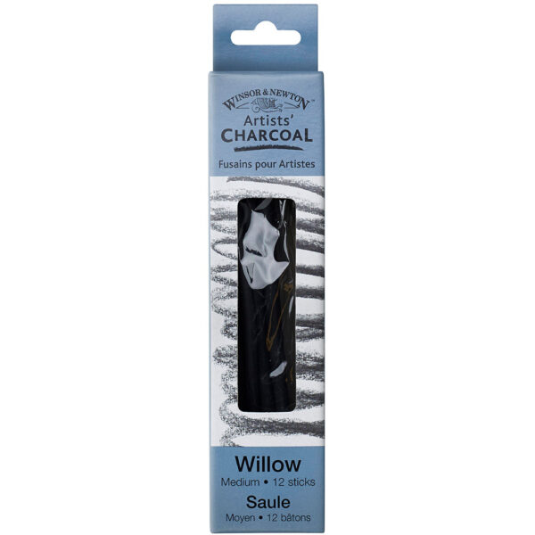 Winsor and Newton Willow Charcoal Medium Sticks 12 Pk