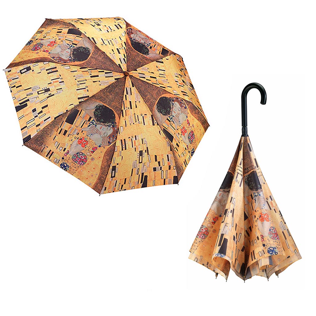 Galleria Gustav Klimt The Kiss Folding Umbrella