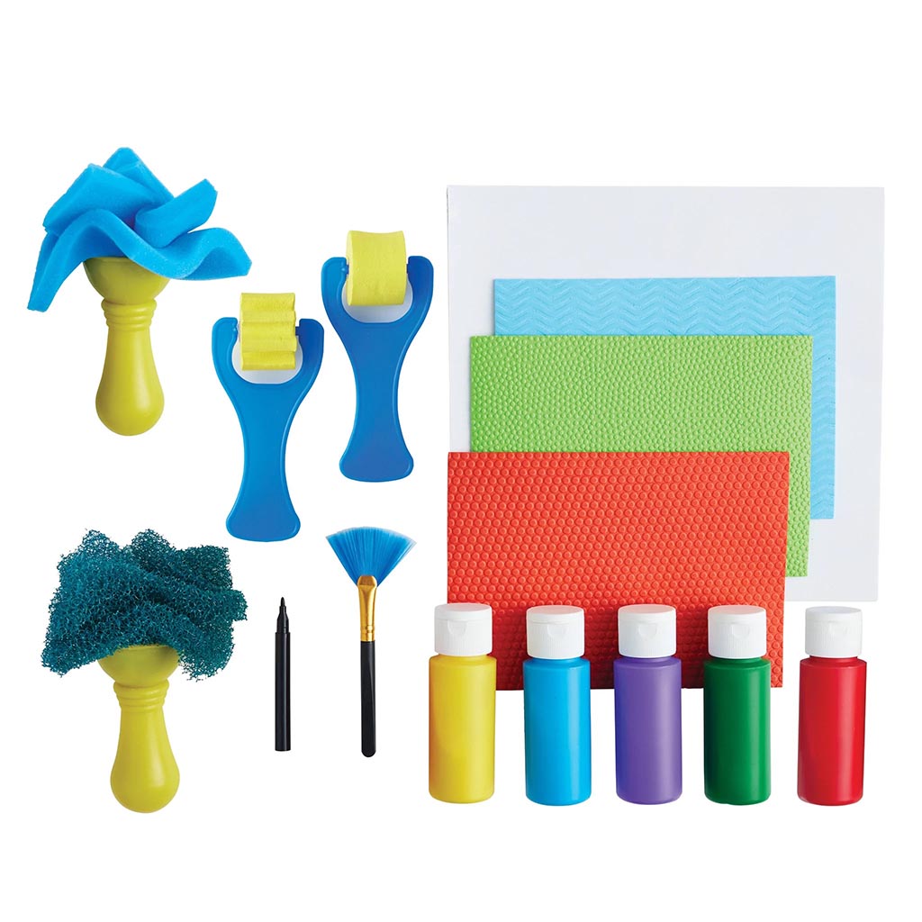 Faber-Castell Packung 7 Faber-Castell Pinsel Set Flach Kunst Basteln Student Schule Hobby Gift 