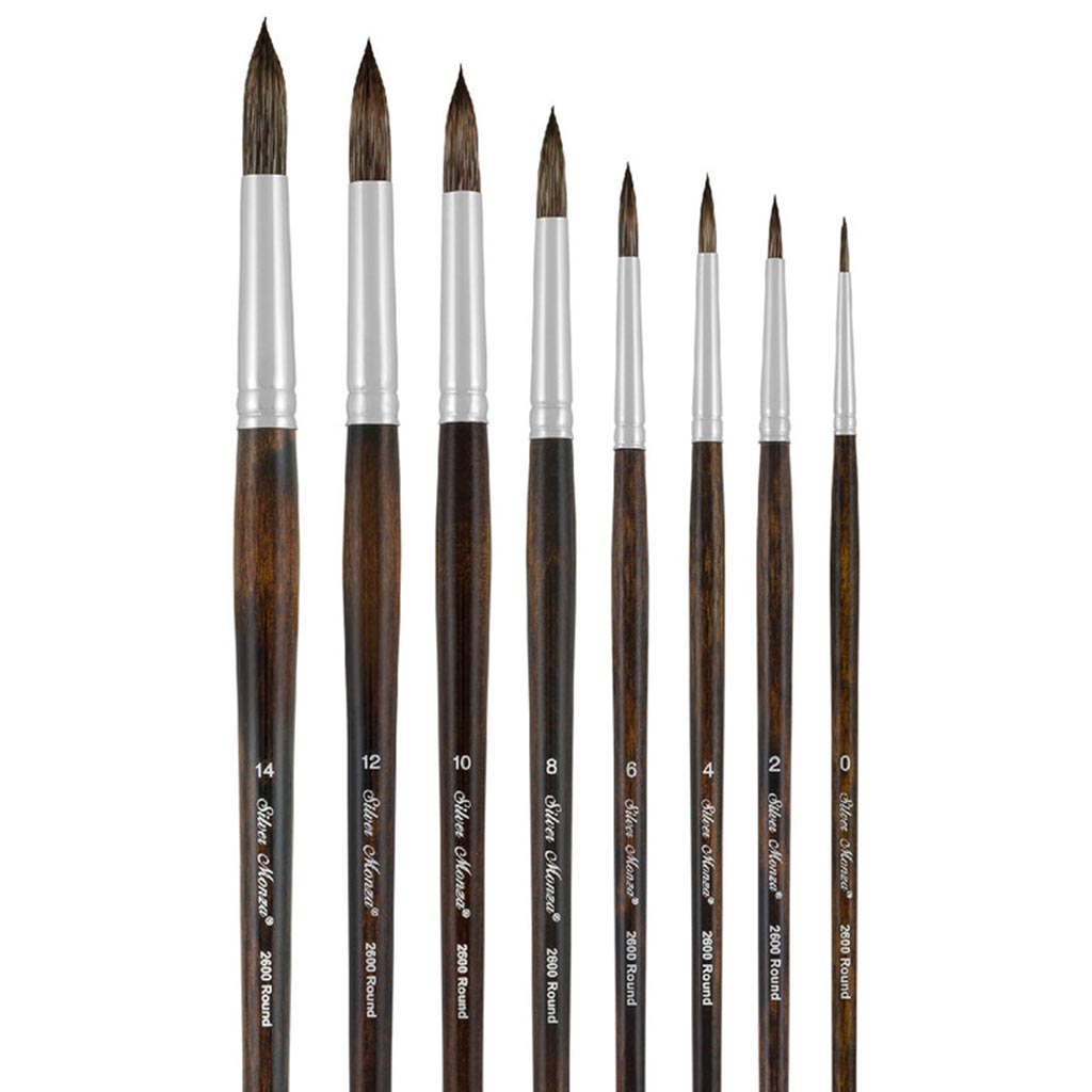 Silver Brush Monza Synthetic Mongoose Artist Brushes